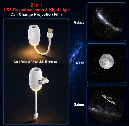 Night sky projector portable , Adjustable Brightness Control Eye‑Caring LED Night Light